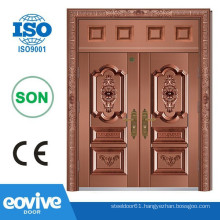 Villa double iron panel design doors